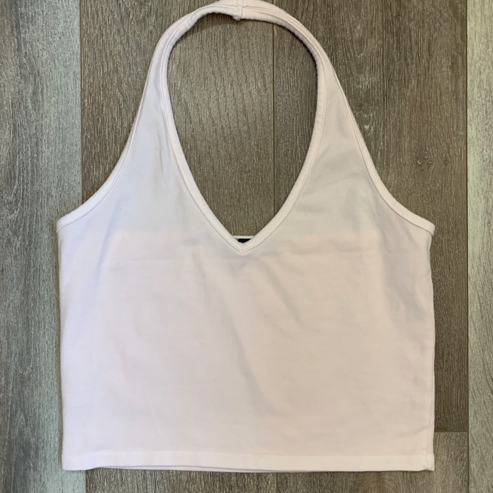 Brandy Melville Pink Alexis Halter Tank Top